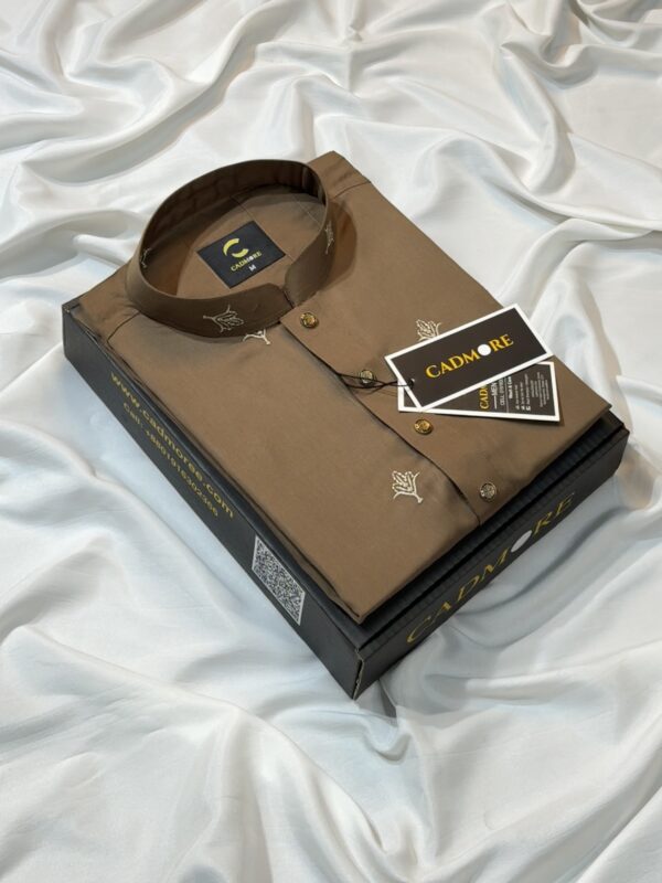 Desert Brown Embroidery Panjabi